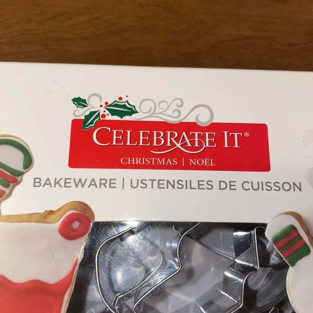 Christmas Cookie Cutter Set Celebrate It 20pc Metal Bakeware 10 Shapes 174F